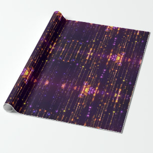 Stylish Purple Glitter Gold Mogern Sparkl Wrapping Paper