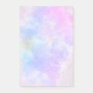 Stylish Purple Pink Blue Abstract Watercolor Post-it Notes