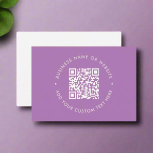 Stylish Purple QR Code Connect With Me Website Business Card