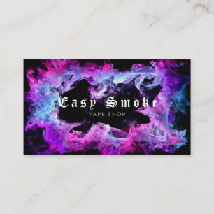 Stylish Purple Vape Shop Unique Design Business Card