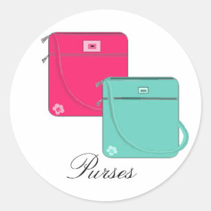 Stylish Purses Classic Round Sticker