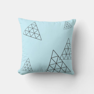 Stylish Pyramid Triangle Geometry Pastel Cushion