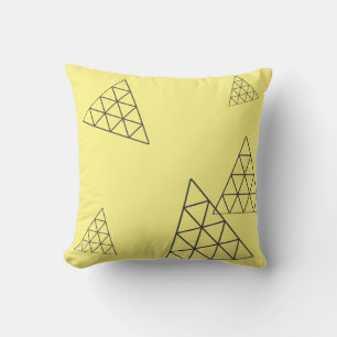 Stylish Pyramid Triangle Geometry Pastel Cushion
