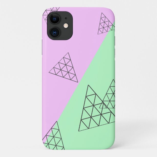 Stylish Pyramid Triangle Shapes Pastel Case-Mate iPhone Case (Back)