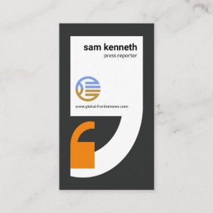 Stylish Quotation Mark Reporter Journalist Business Card
