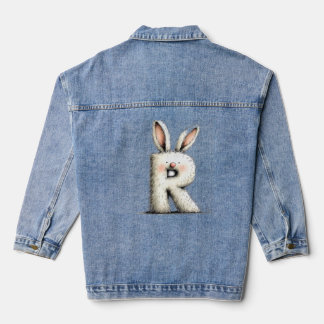 Stylish R Initial Back Print Jacket for Girls