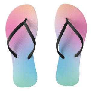Stylish Rainbow Colours Elegant Pink Red Yellow Jandals