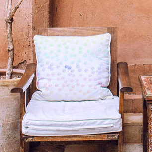 Stylish rainbow Flowers pattern Cushion