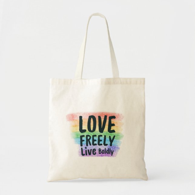 Stylish Rainbow Pride Tote Bag – LGBTQ (Front)