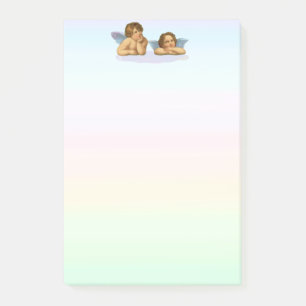 Stylish Raphael Cherubs on Pastel Shades Post-it Notes