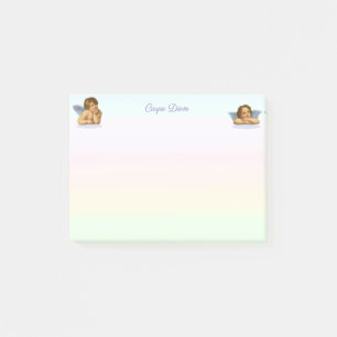 Stylish Raphael Cherubs on Pastel Shades Post-it Notes