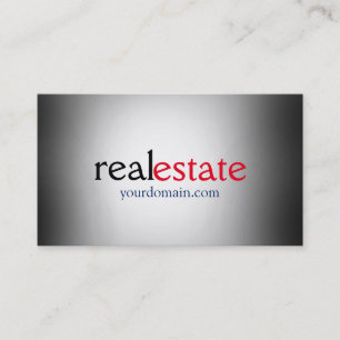 Stylish Real Estate Agent Trendy Professional Grey Business Card