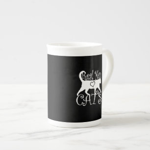 Stylish Real Men Love Cats Bone China Mug