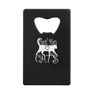 Stylish Real Men Love Cats on a black decor
