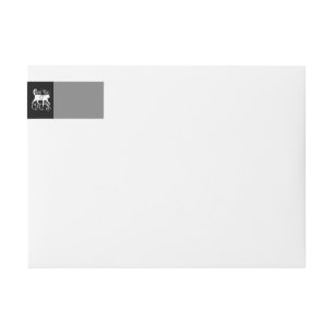 Stylish Real Men Love Cats on a black decor Wrap Around Label
