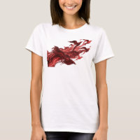 Stylish Red Abstract Birds Art Design