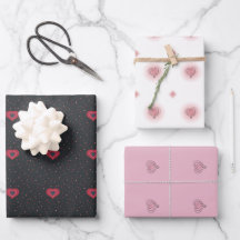 Stylish Red and Pink Heart Patterns Love themed