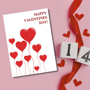 Stylish red and white happy Valentine’s Day  Holiday Card