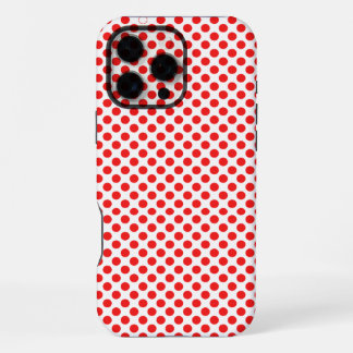 Stylish Red and white POlka dots Classy pattern iPhone 16 Pro Max Case