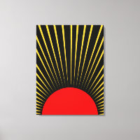 Stylish Red and Yellow Sun Rays