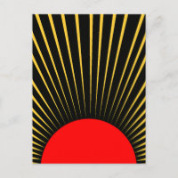 Stylish Red and Yellow Sun Rays