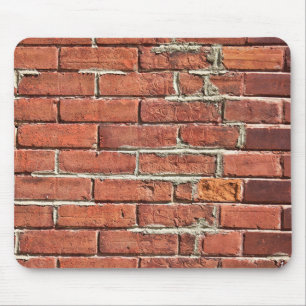 Stylish Red Brick Urban Wall Mouse Pad