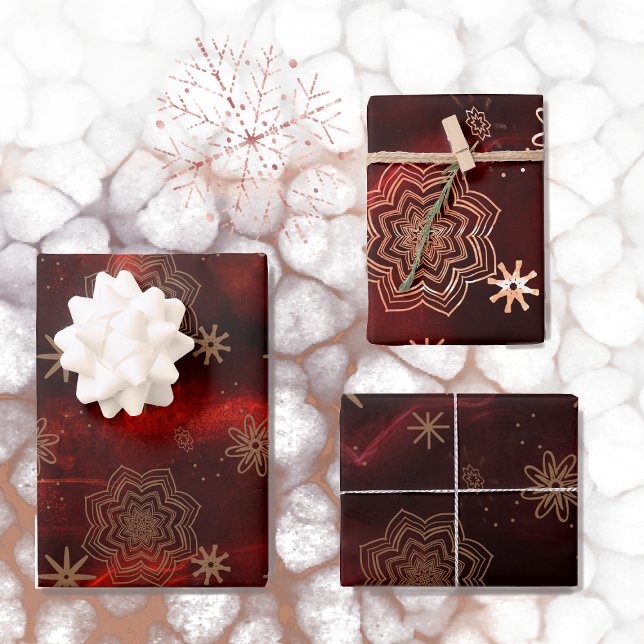 Stylish Red Burgundy  Wrapping Paper Sheet (Creator Uploaded)