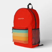 Stylish Red & Colourful Retro Stripes