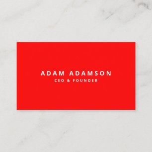 Stylish Red Founder Ceo President Startup Business Card
