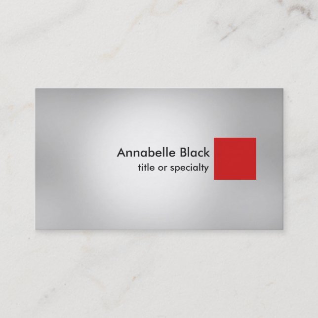 Stylish Red Grey Modern Unique Trendy Professional Business Card (Front)