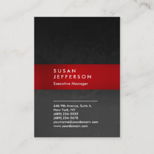 Stylish red grey pattern professional unique business card