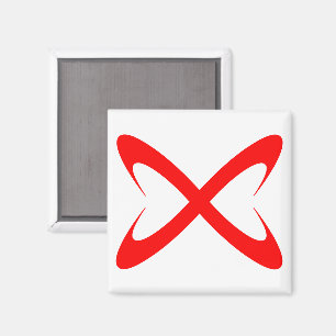 Stylish Red Letter X Monogram Magnet