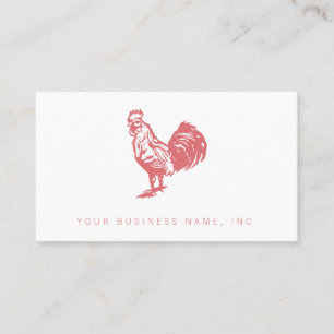 Stylish Red Rooster Business Card