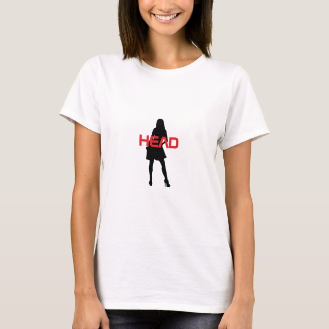 Stylish RedHead Silhouette with Bold Text T-Shirt (Front)
