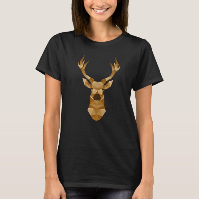 Stylish Reindeer Deer Christmas Xmas Party Celebra T-Shirt (Front)