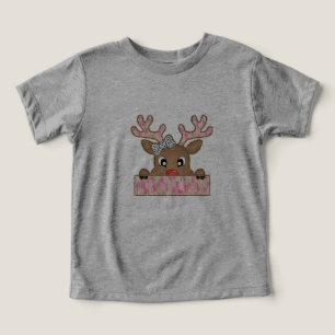 Stylish Reindeer with Pink and Gold Vibes