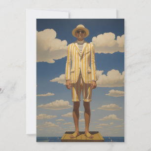 Stylish Retro Beachwear Striking Summer Fashion  Invitation