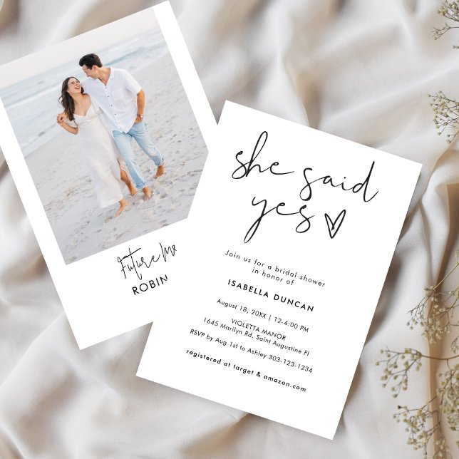 Stylish retro black & white Bridal shower  Invitation (Creator Uploaded)