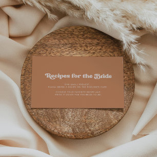 Stylish retro Brown sugar Recipe request card
