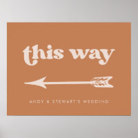 Stylish retro Brown sugar Wedding Direction
