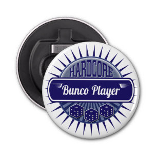 Stylish Retro Bunco Player Lucky Dice Blue Bottle Opener