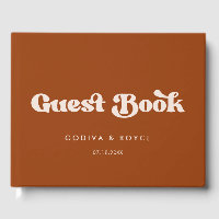 Stylish retro burnt orange wedding