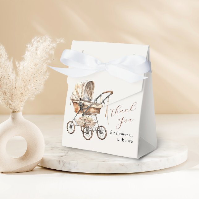 Stylish Retro Carriage Flora Baby Shower Favour Bo Box (Stylish Retro Carriage Flora Baby Shower Favor Box
)