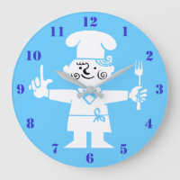 STYLISH RETRO COOK WITH BLUE NUMBERS