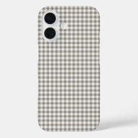 Stylish Retro Grey Gingham Plaid Pattern