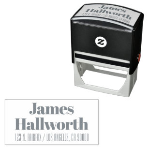 Stylish Retro-modern Name & Address Self-inking Stamp