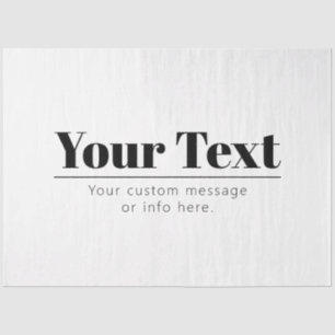 Stylish Retro-modern Text Black & White Tissue Paper