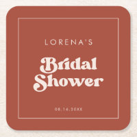 Stylish retro Terracotta Bridal Shower