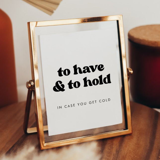 Stylish retro To Have and To Hold Wedding Blanket Poster (Creator Uploaded)