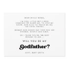 Stylish retro Will you be my Godfather card